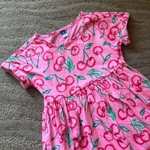 Old Navy 100% cotton girls adorable cherry print tee dress